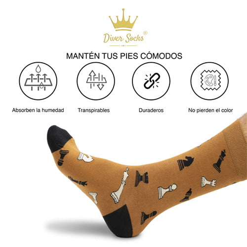 Calcetines ajedrez