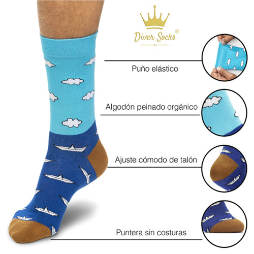 Calcetines Divertidos Barcos