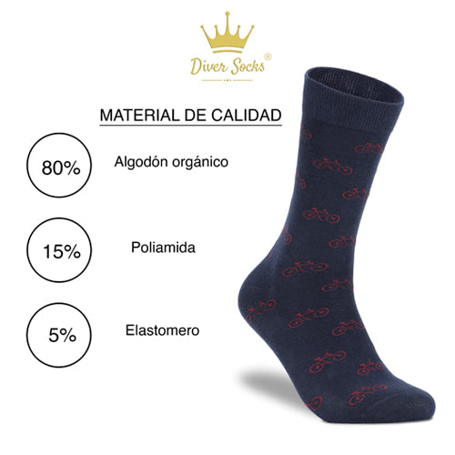 Calcetines bicicletas rojas