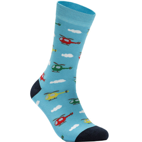 Pack Calcetines Divertidos Perros Rojos + Helicópteros + Plátanos + Coches
