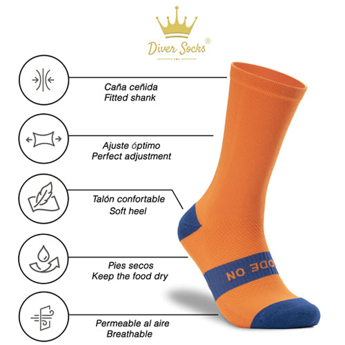 Calcetines de Running Naranjas Hombre