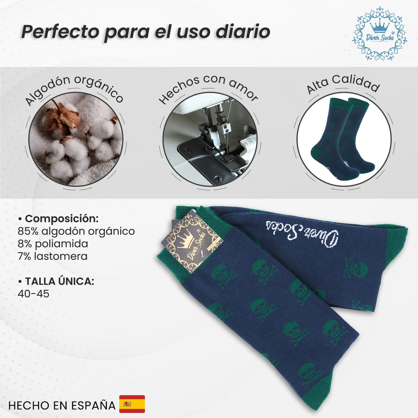 Calcetines Calaveras verdes
