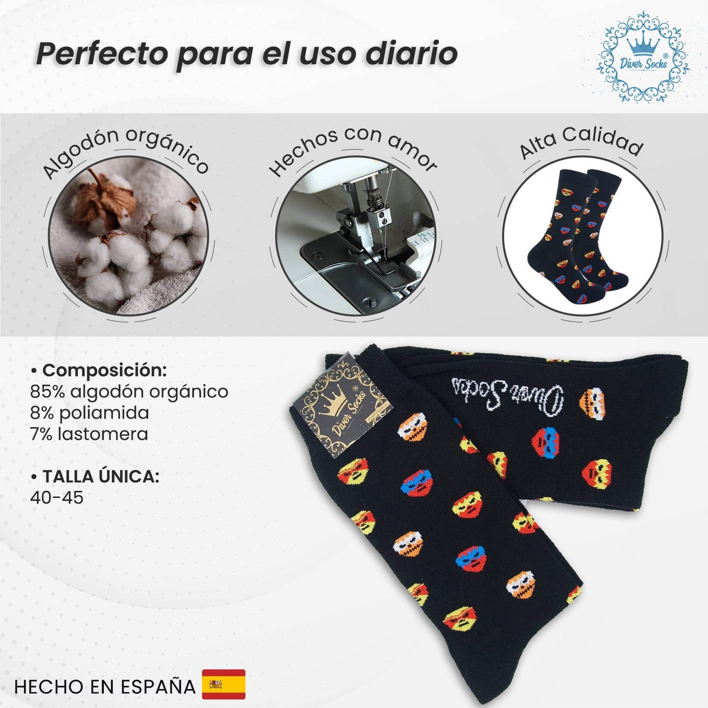 Calcetines de máscaras de lucha libre