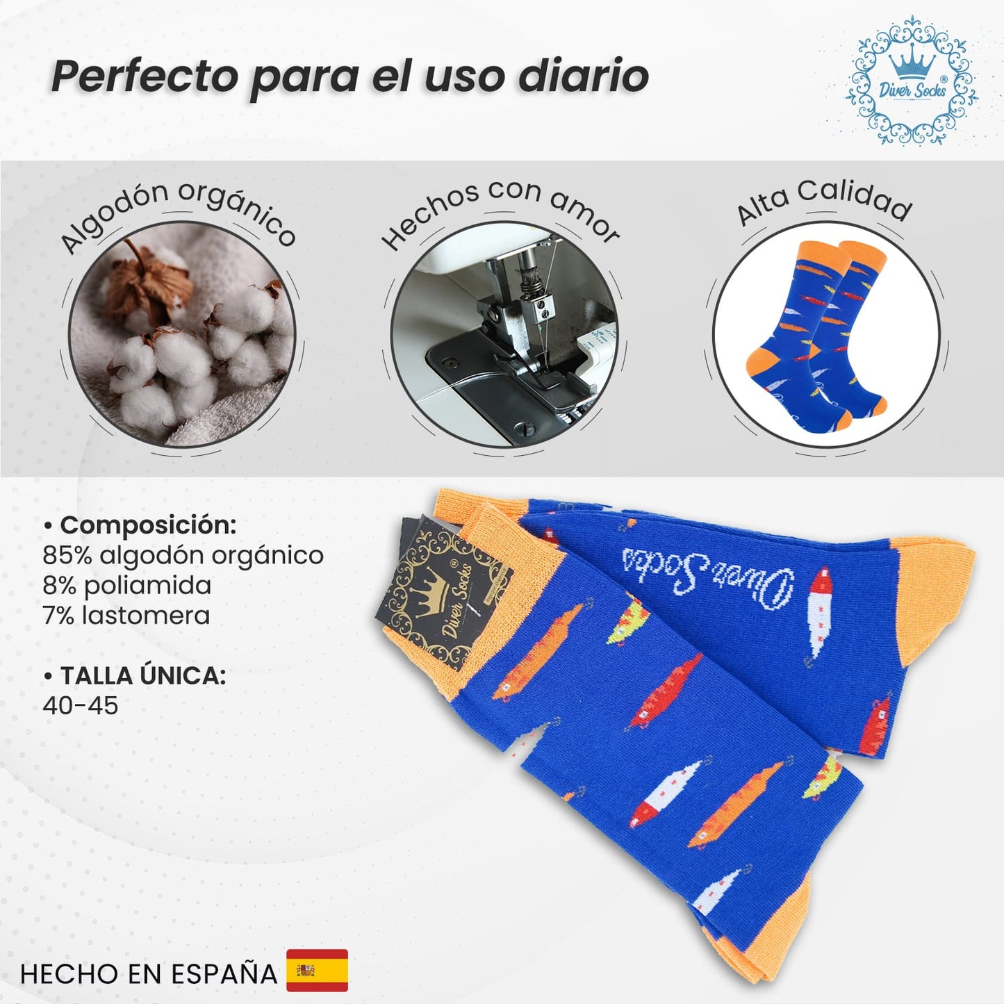 Calcetines con peces de colores