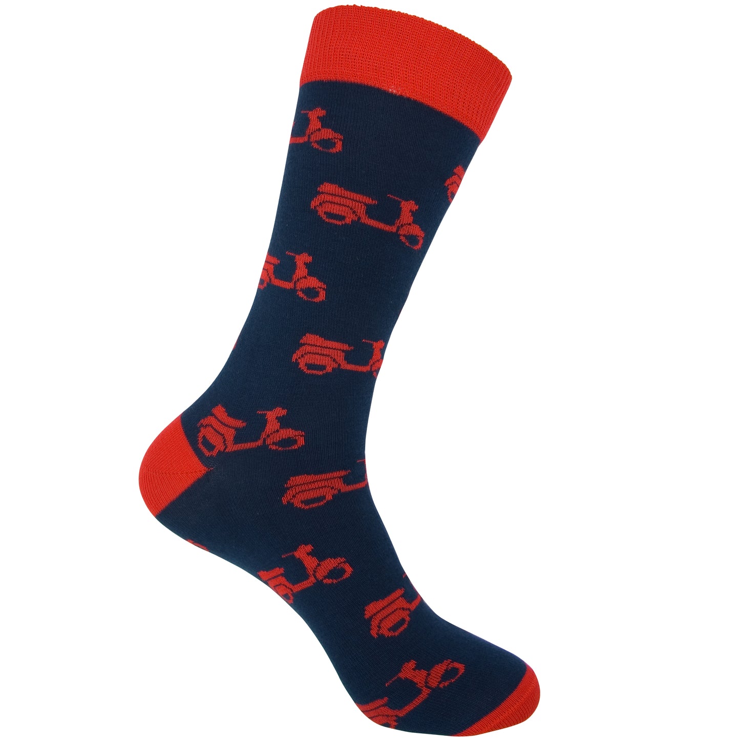 Calcetines con moto roja