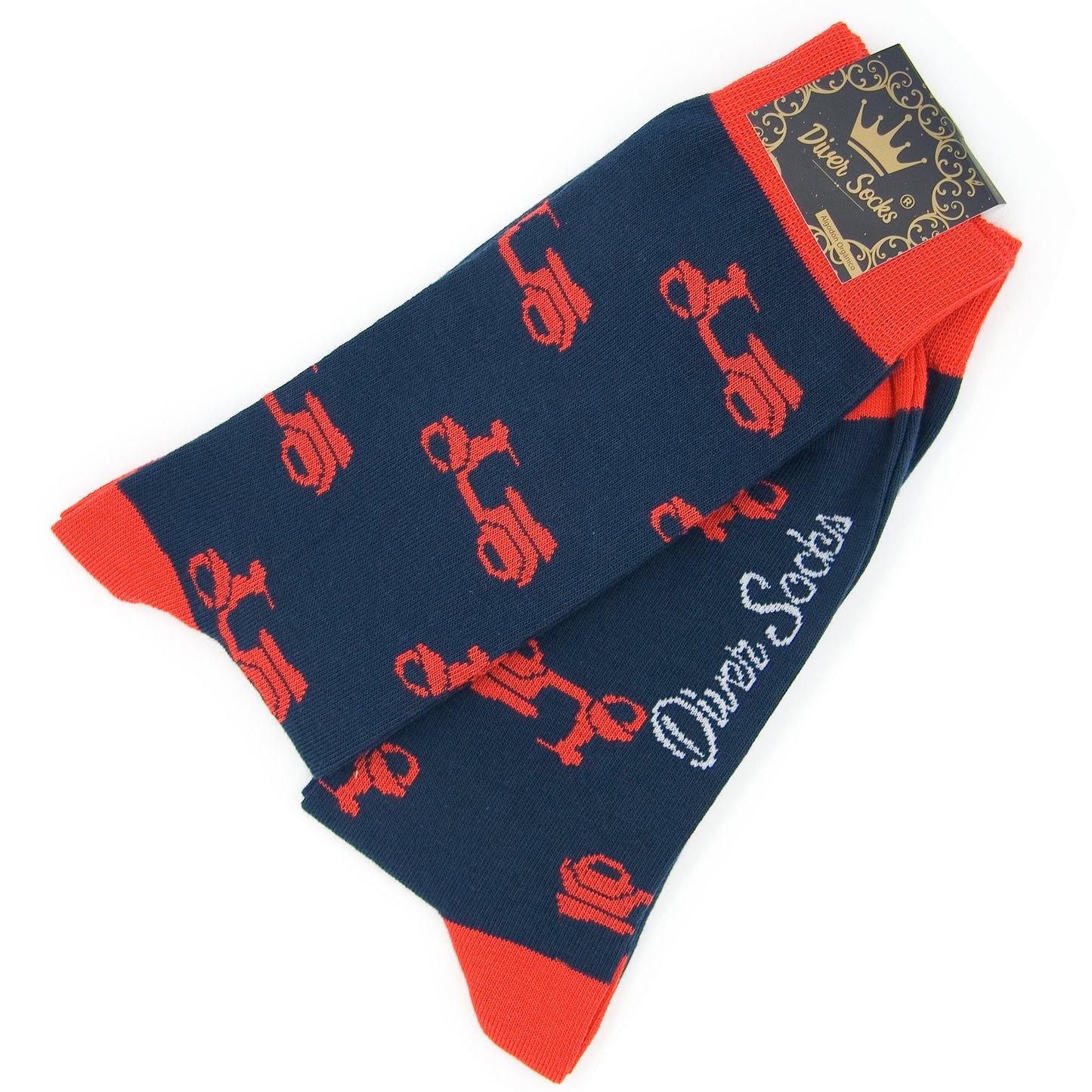 Calcetines con moto roja