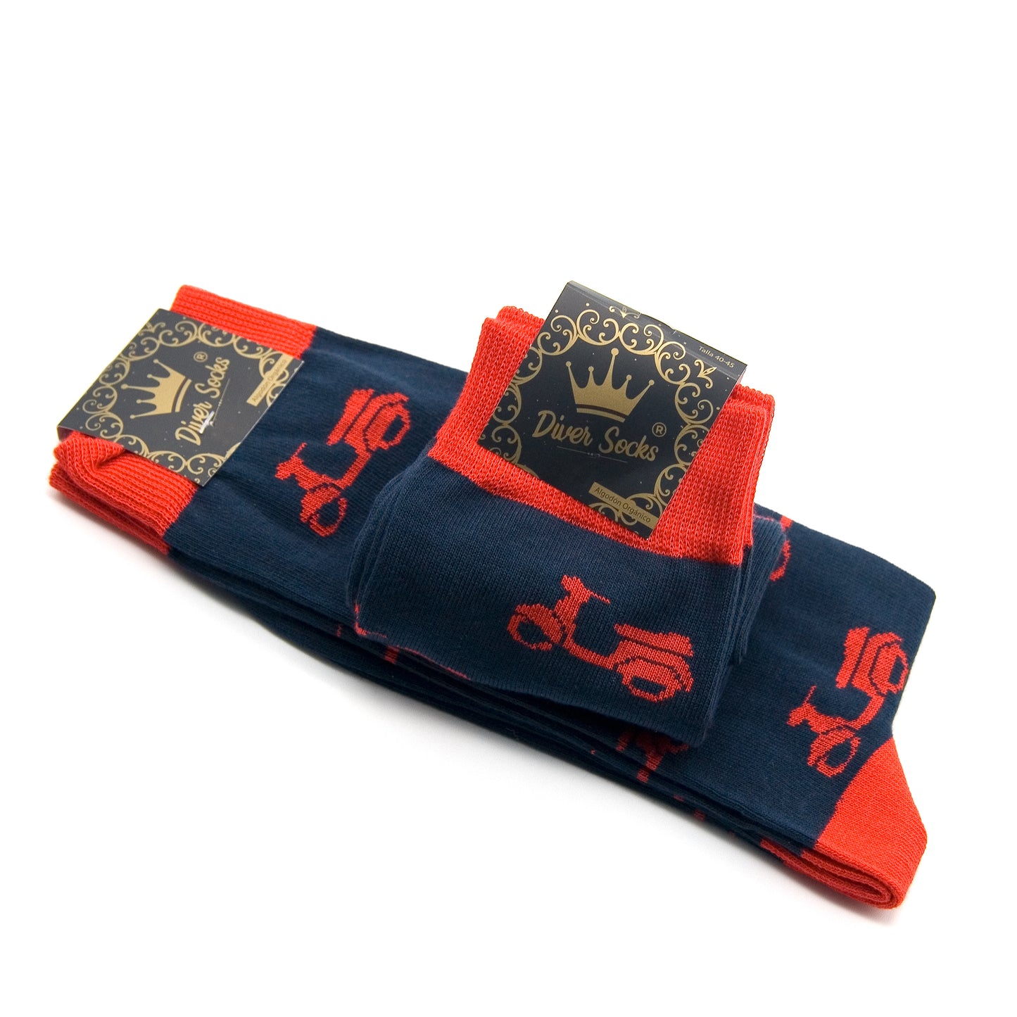 Calcetines con moto roja