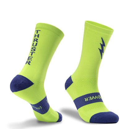 Calcetines de running azules con frase go for it – Diversocks