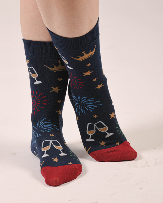 Calcetines Navidad Brindis Unisex