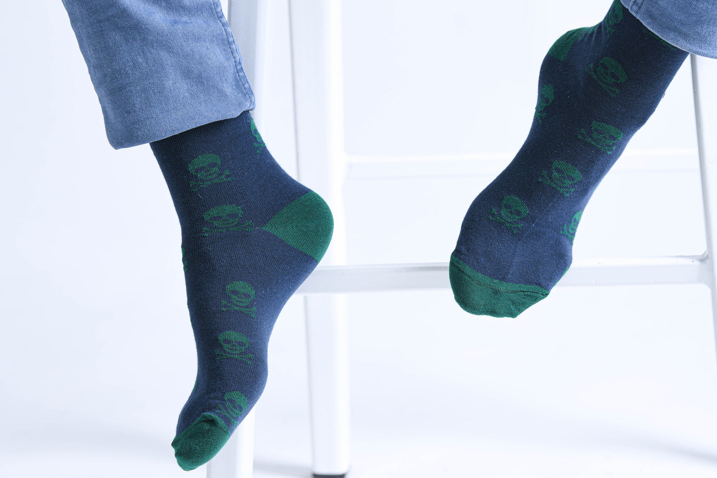 Calcetines Divertidos Calaveras Verdes