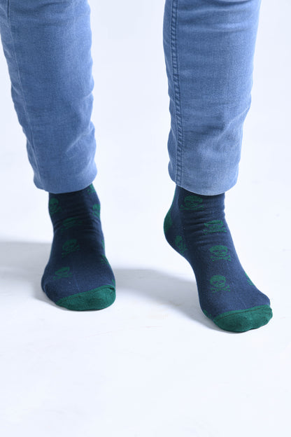 Calcetines Divertidos Calaveras Verdes
