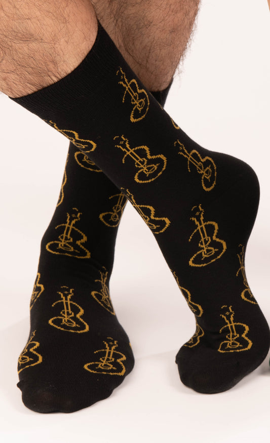 Calcetines Divertidos Guitarra Hombre