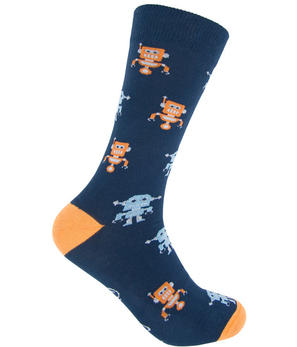 Calcetines de robots divertidos