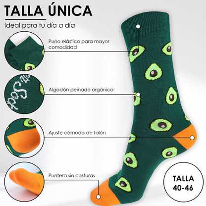 Calcetines Divertidos Aguacate Hombre