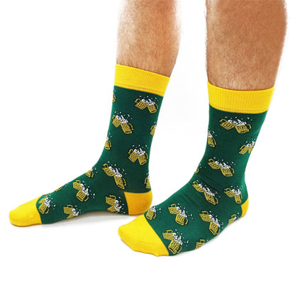 Calcetines Divertidos Cervezas Verde