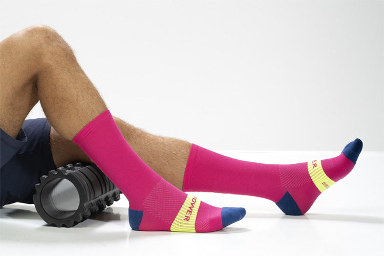 Calcetines BE STRONG fucsia de running