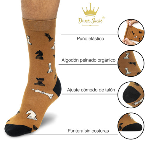 Calcetines Divertidos Ajedrez
