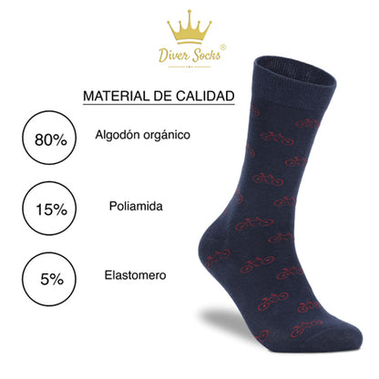 Calcetines bicicletas rojas