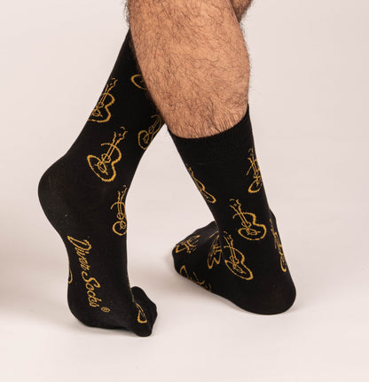 Calcetines Divertidos Guitarra Hombre