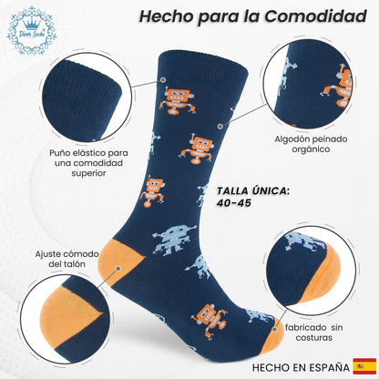 Calcetines Divertidos de Robots
