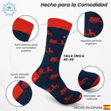 Calcetines con moto roja